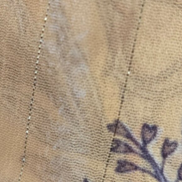 Rachel Parcell Yellow Metallic Striped Paisley Print Mini Dress Size Large FLAW - Picture 11 of 16